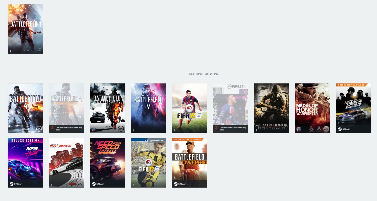 продажа аккаунта к игре Origin