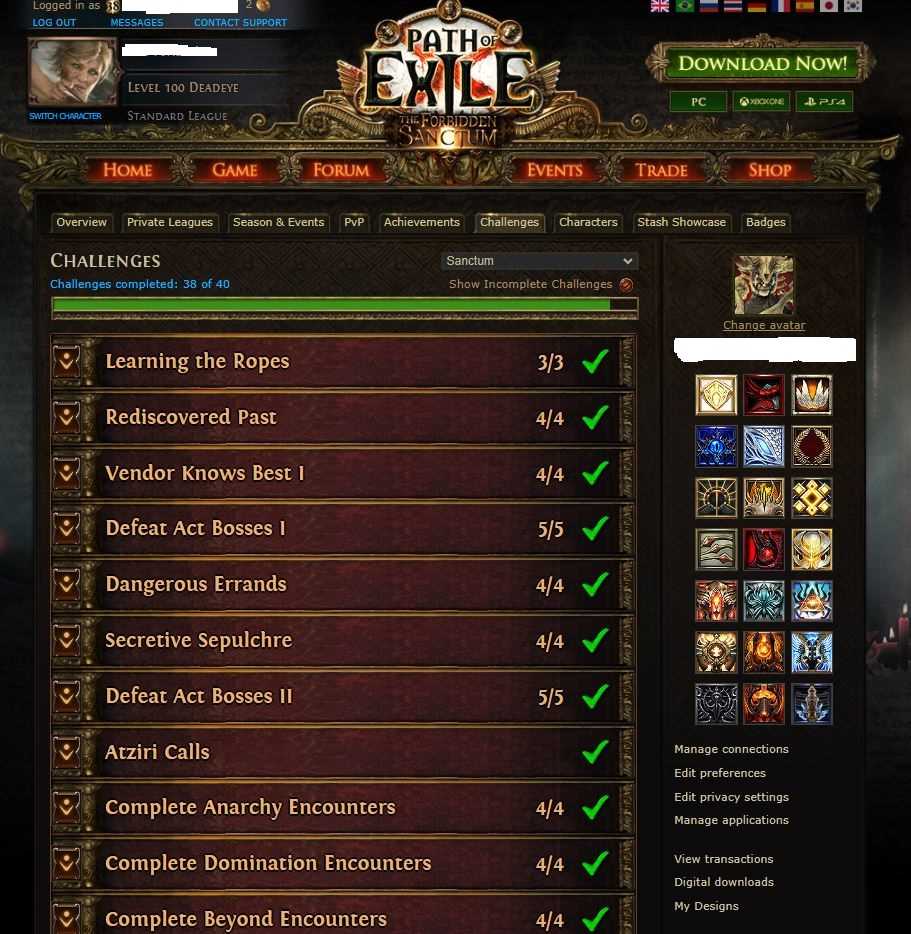 продажа аккаунта к игре Path of Exile