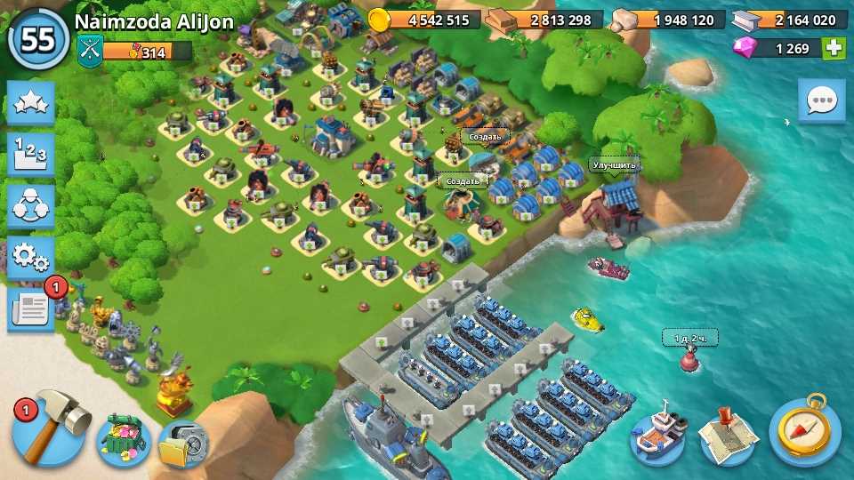 продажа аккаунта к игре Boom Beach