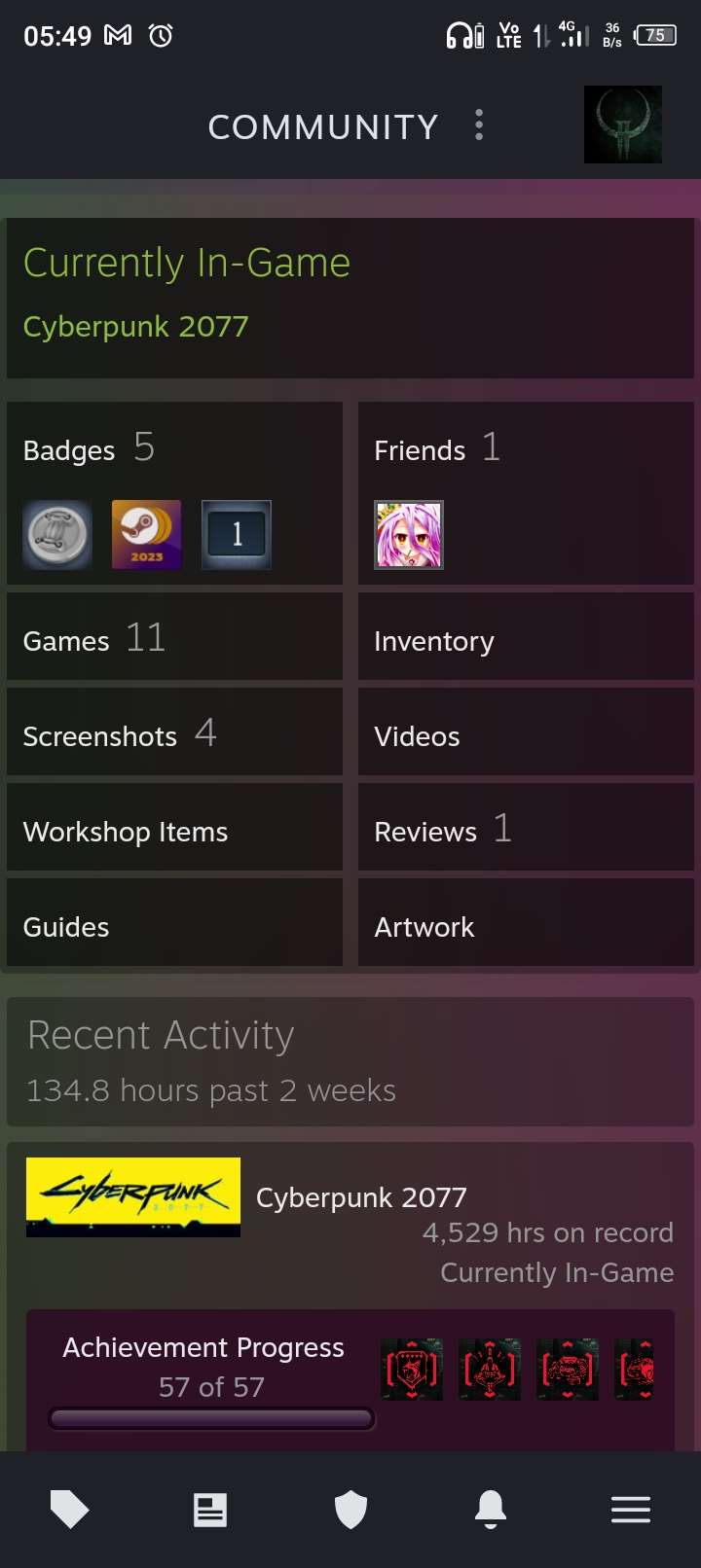 продажа аккаунта к игре Cyberpunk 2077
