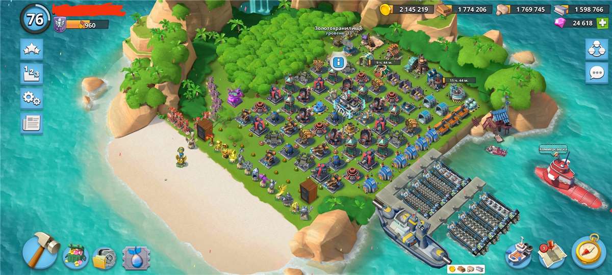 продажа аккаунта к игре Boom Beach