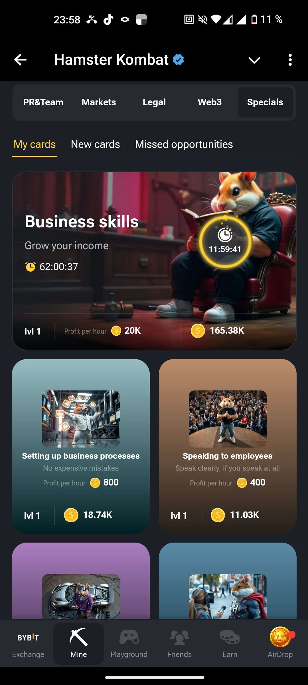 продажа аккаунта к игре Hamster Kombat