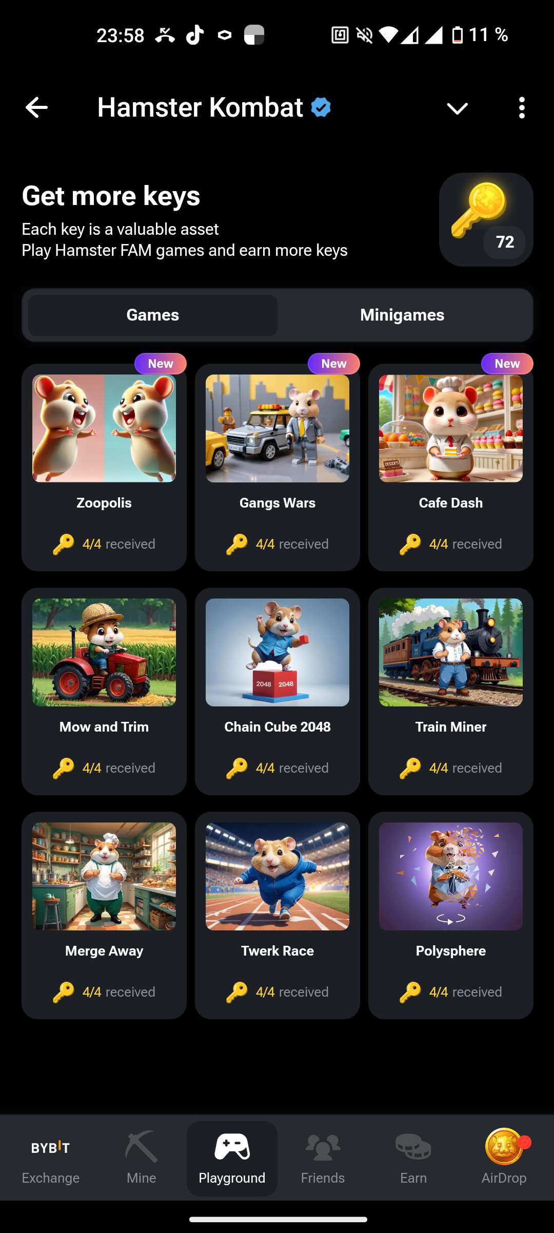 продажа аккаунта к игре Hamster Kombat