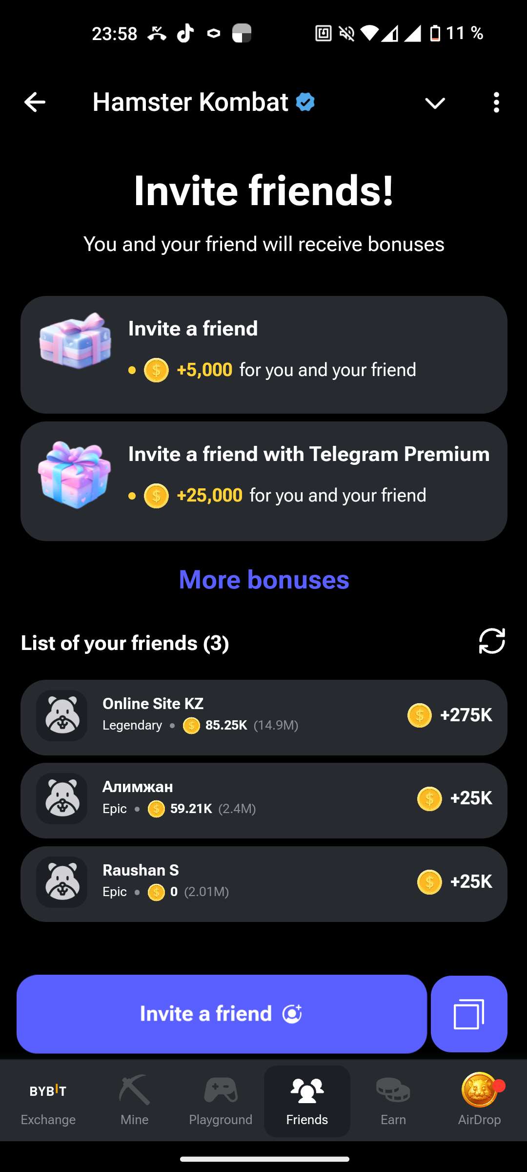 продажа аккаунта к игре Hamster Kombat