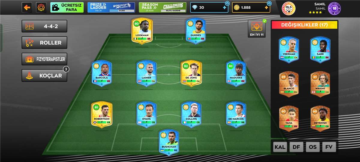 продажа аккаунта к игре Dream League Soccer