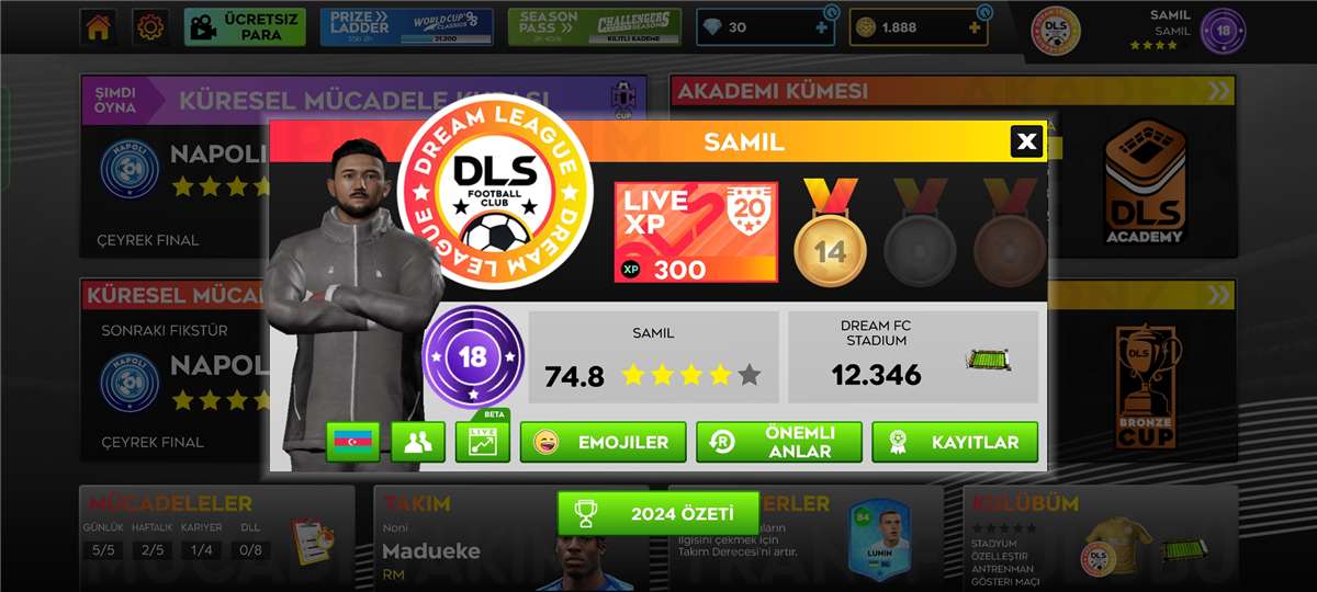 продажа аккаунта к игре Dream League Soccer