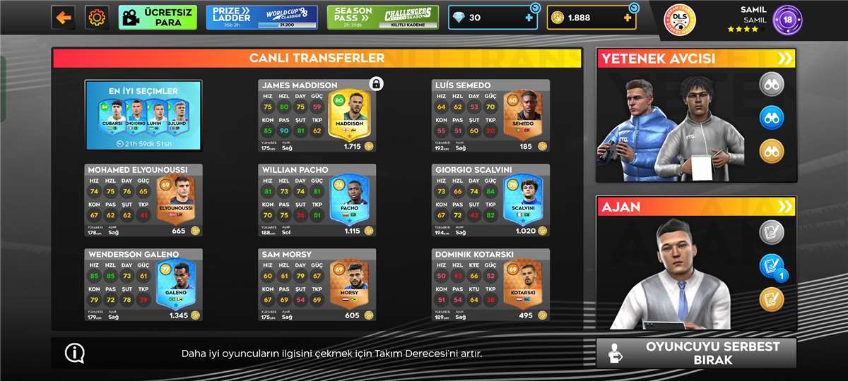 продажа аккаунта к игре Dream League Soccer