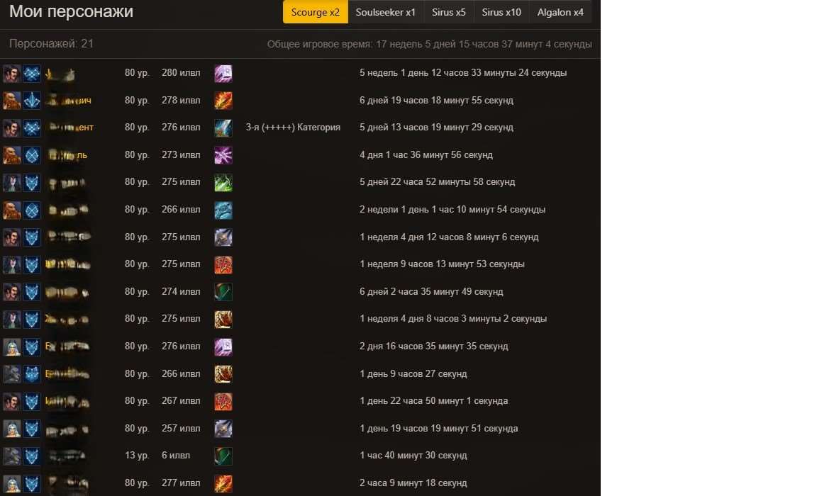 продажа аккаунта к игре World of Warcraft (WoW)