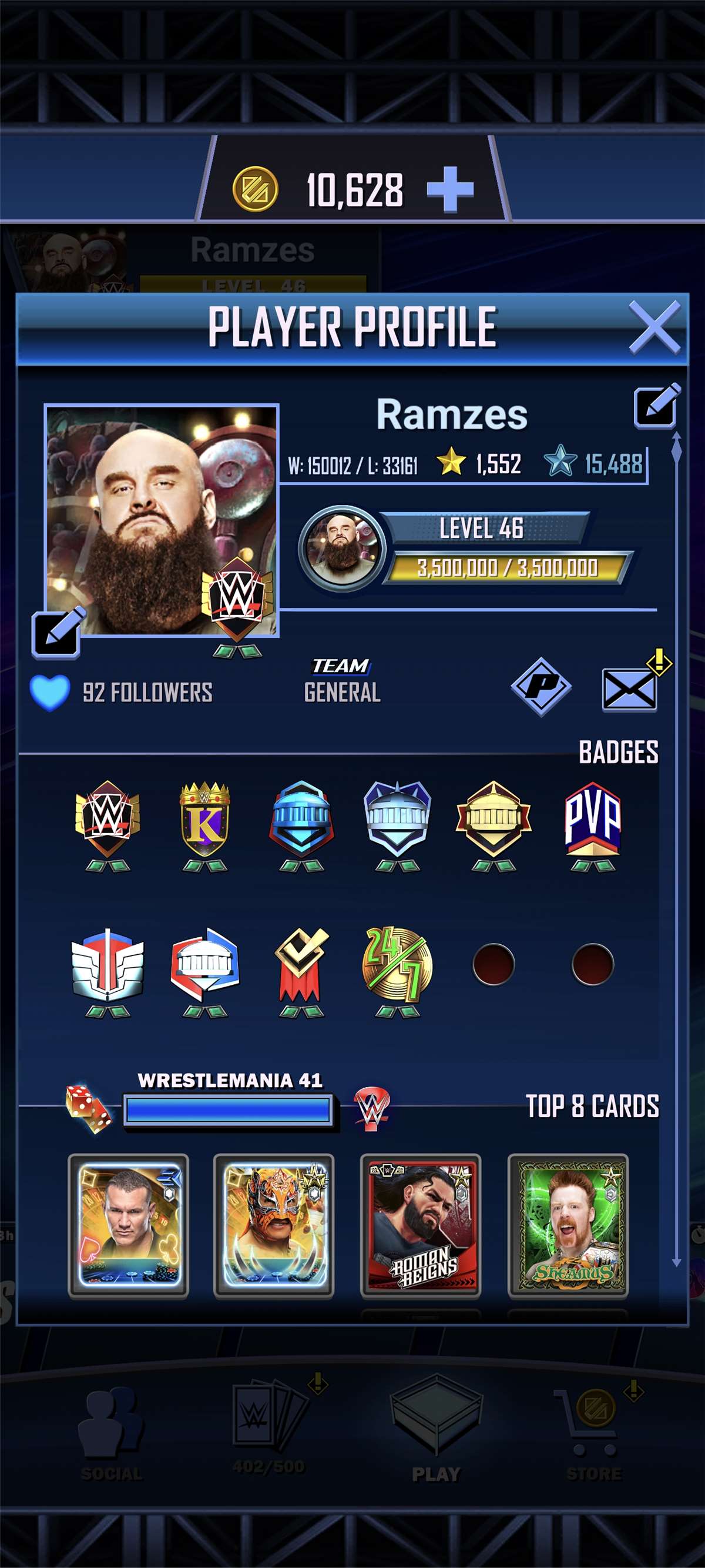 продажа аккаунта к игре WWE SuperCard