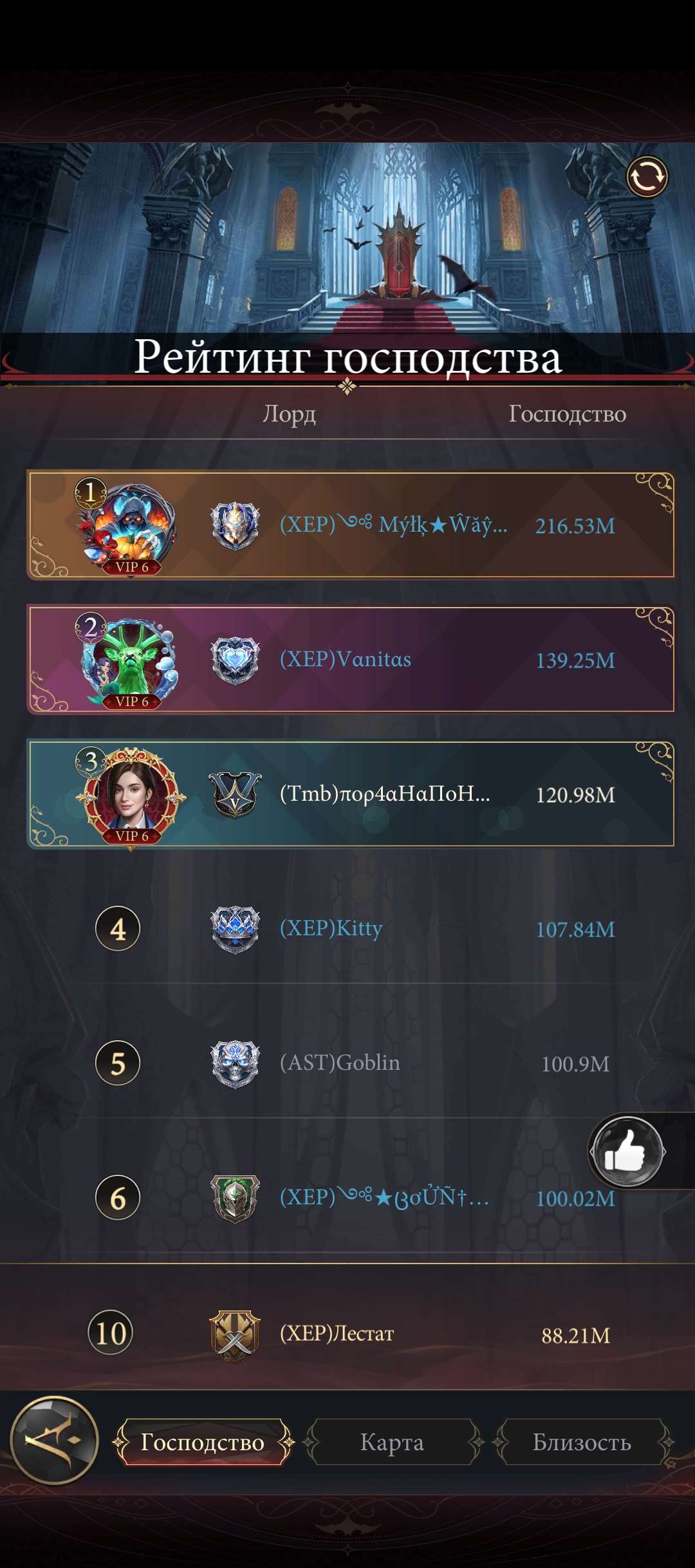 продажа аккаунта к игре Наследие вампиров