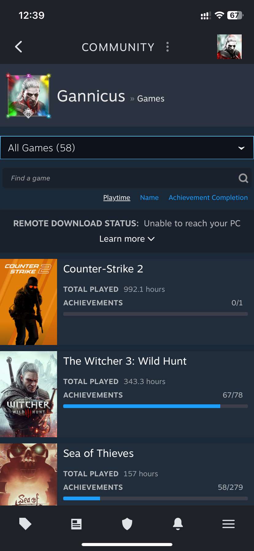 продажа аккаунта к игре The Witcher 3 (Ведьмак 3)