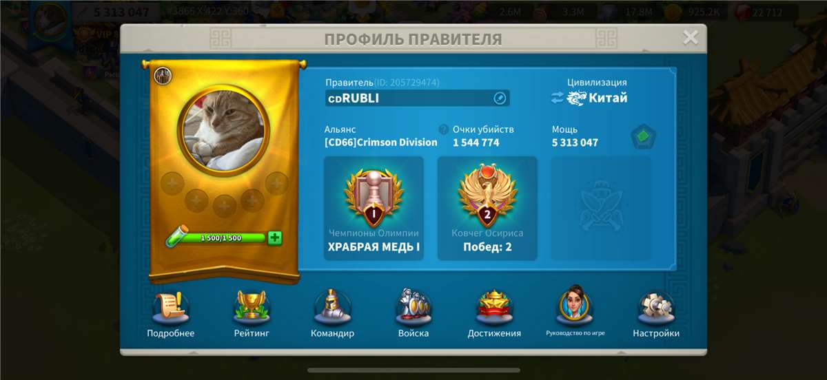 продажа аккаунта к игре Rise Of Kingdoms