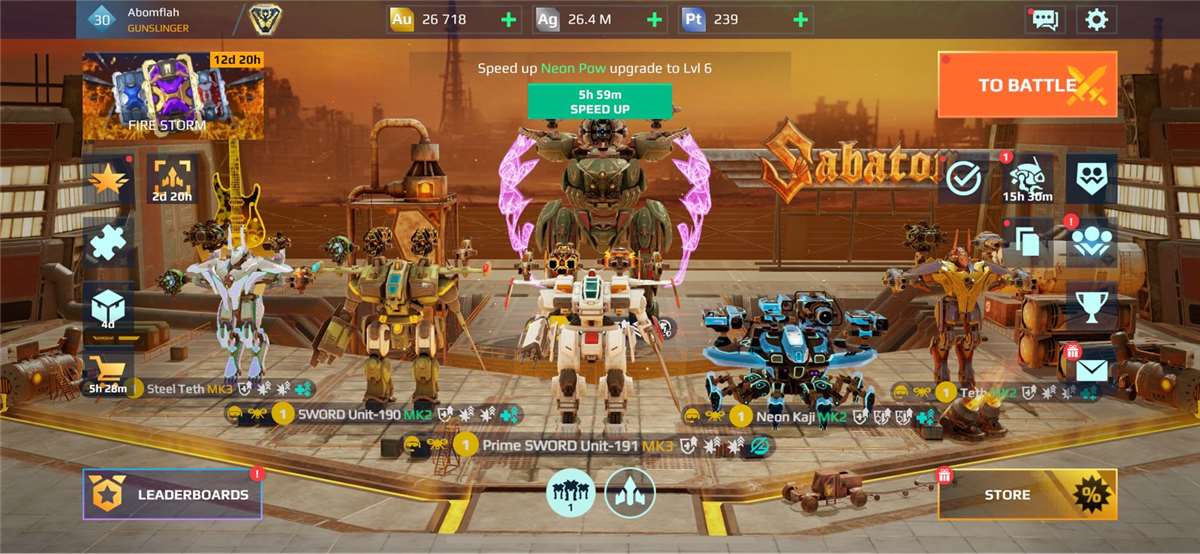 продажа аккаунта к игре War Robots