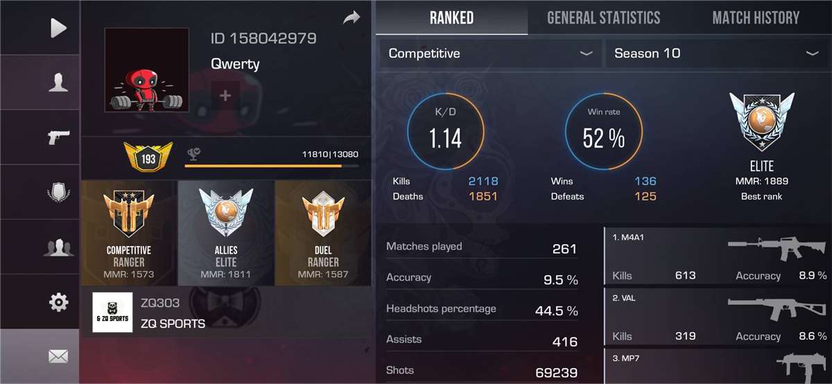 продажа аккаунта к игре Standoff 2