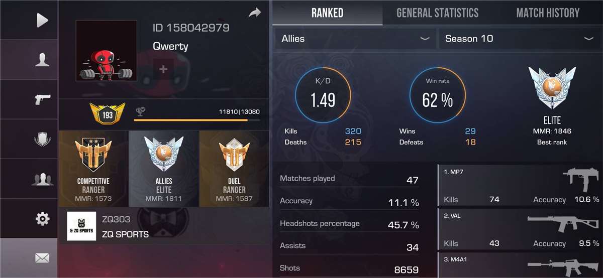 продажа аккаунта к игре Standoff 2