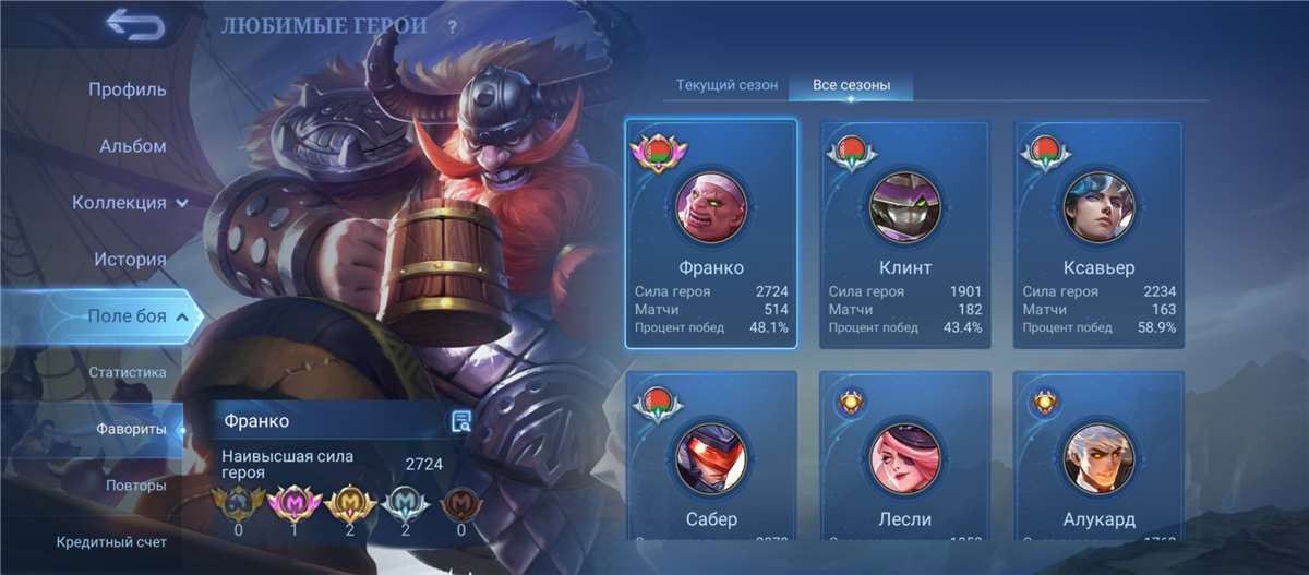 продажа аккаунта к игре Mobile Legends