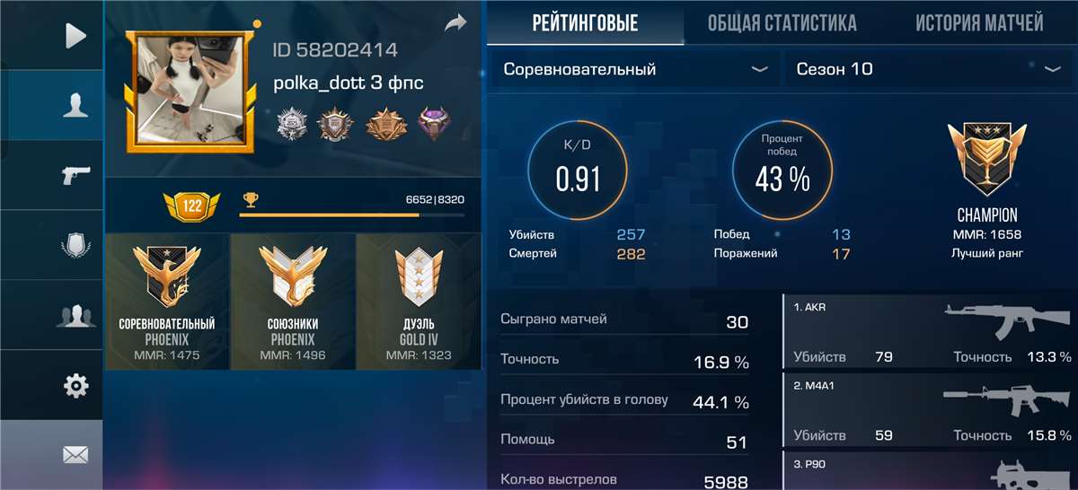 продажа аккаунта к игре Standoff 2