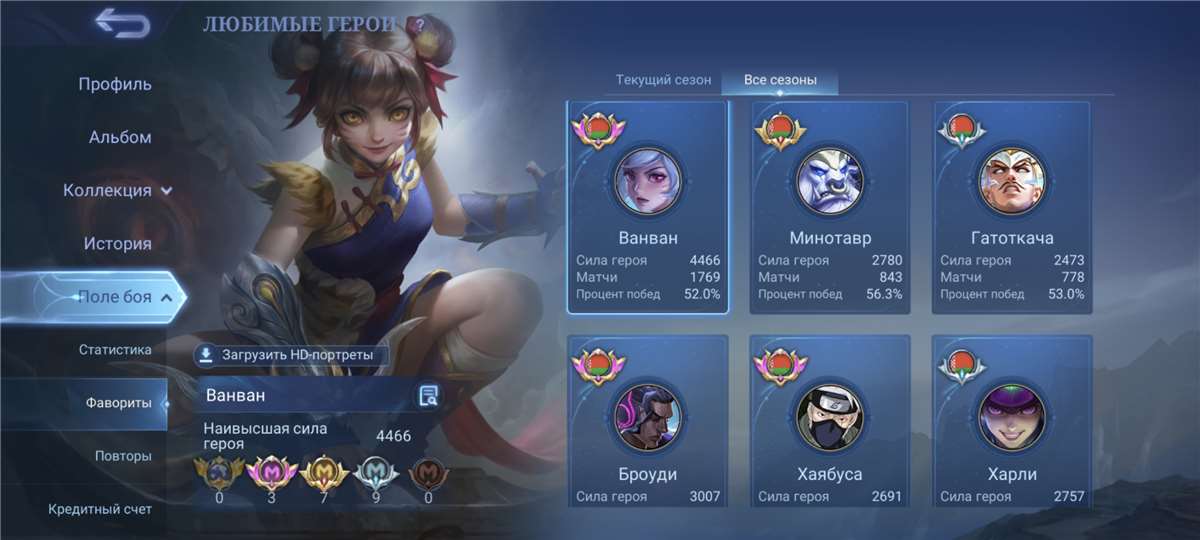 продажа аккаунта к игре Mobile Legends