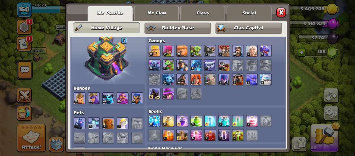 продажа аккаунта к игре Clash of Clans