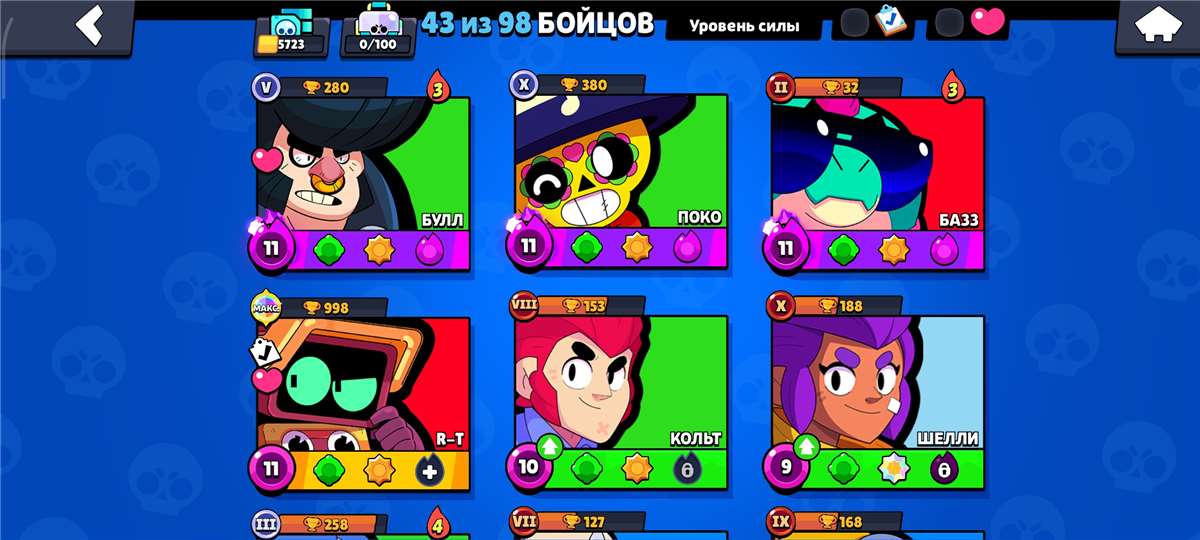 продажа аккаунта к игре Brawl Stars