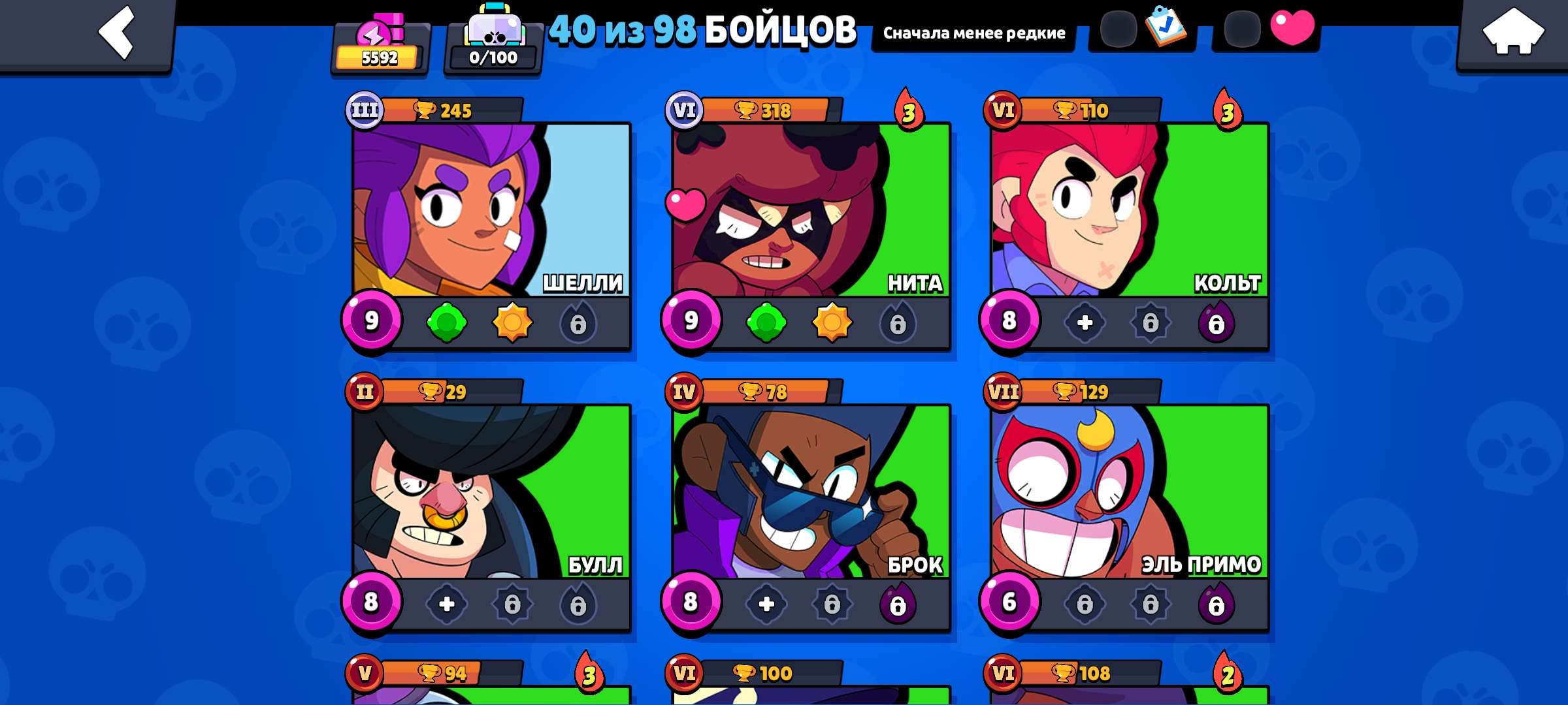 продажа аккаунта к игре Brawl Stars