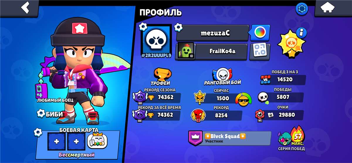 продажа аккаунта к игре Brawl Stars