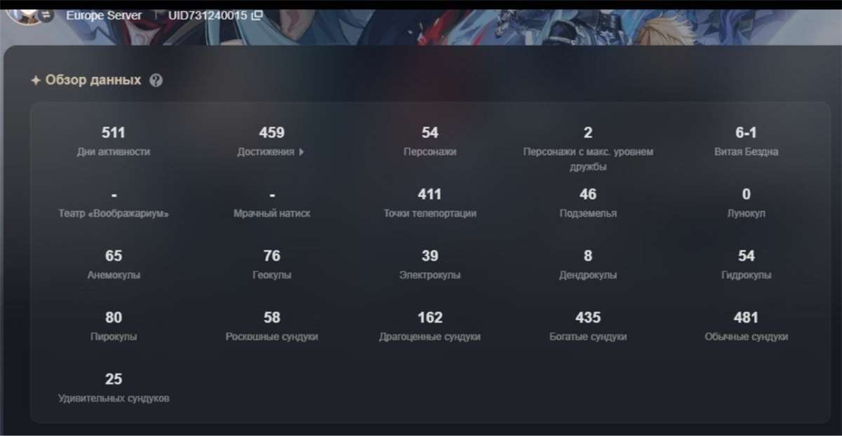 продажа аккаунта к игре Genshin Impact