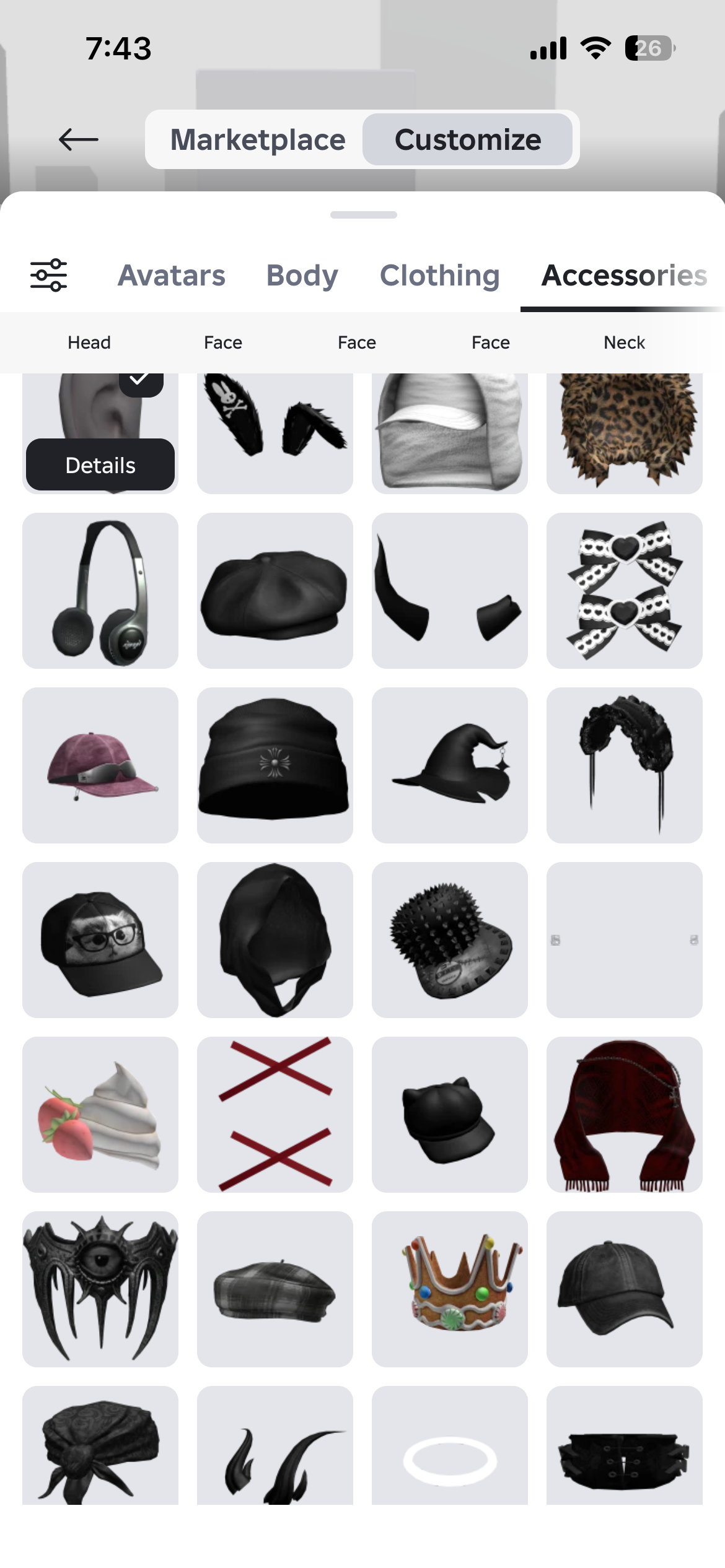 продажа аккаунта к игре Roblox