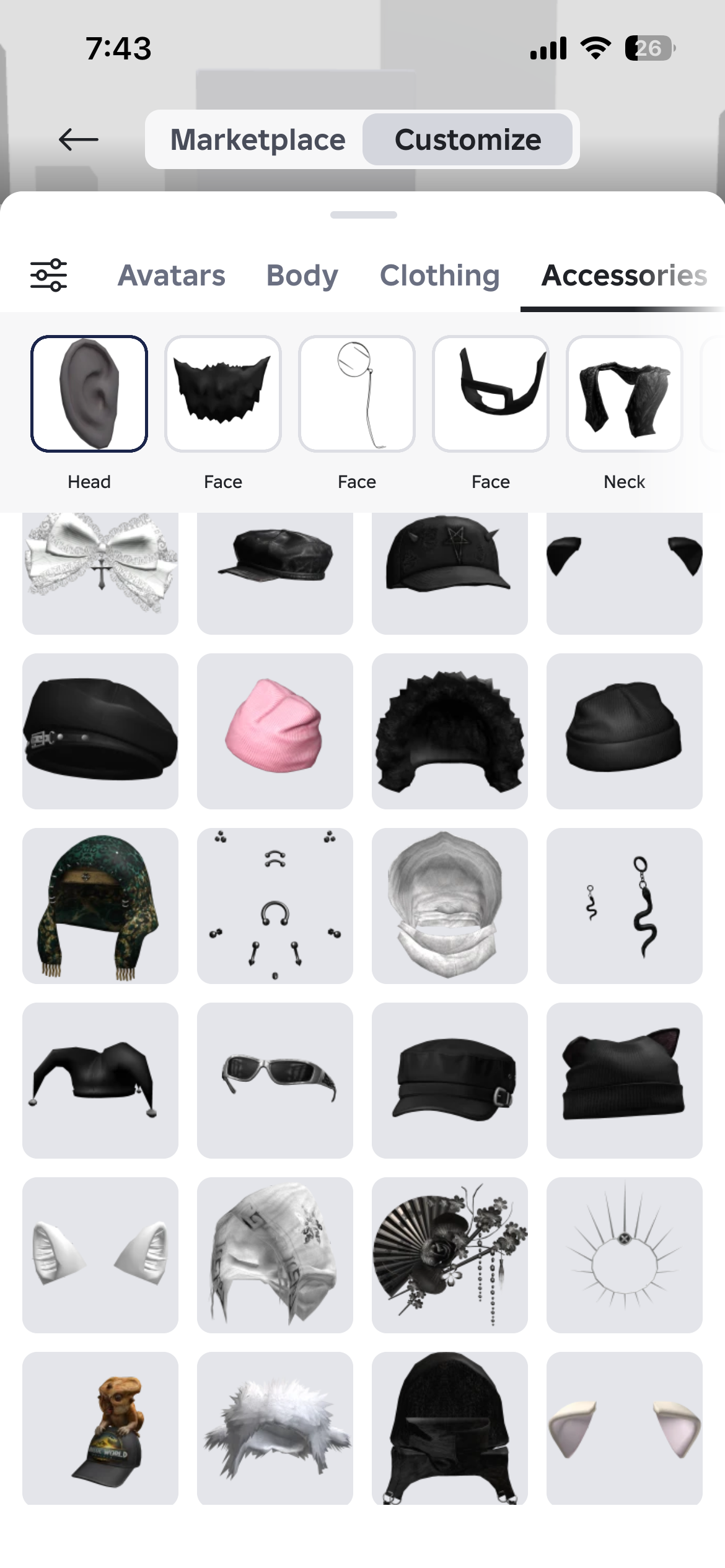 продажа аккаунта к игре Roblox