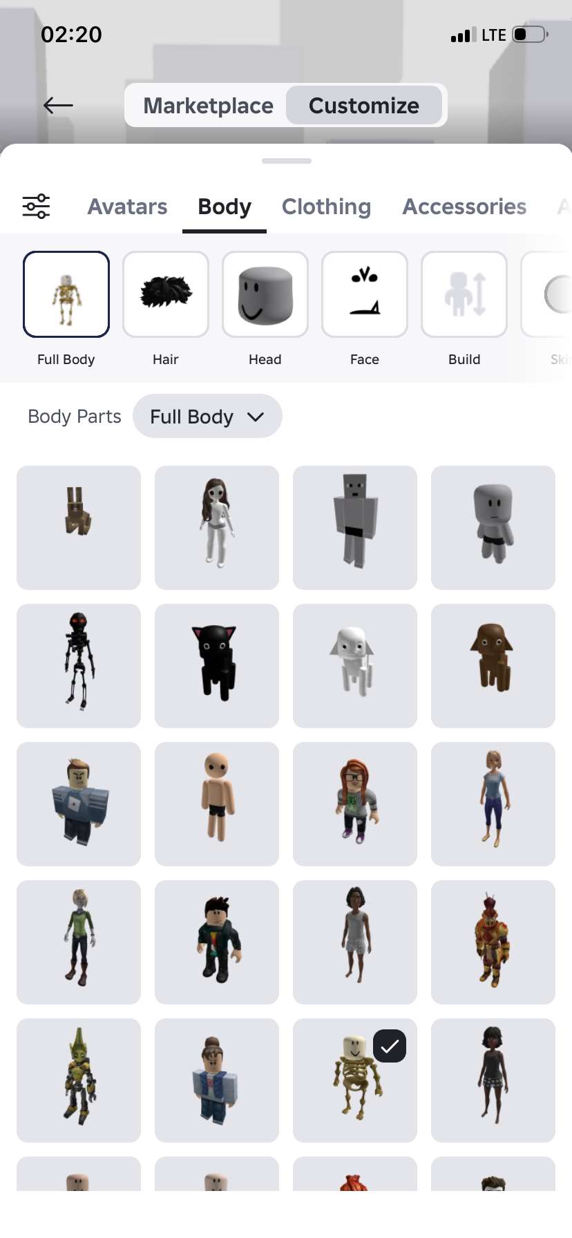 продажа аккаунта к игре Roblox