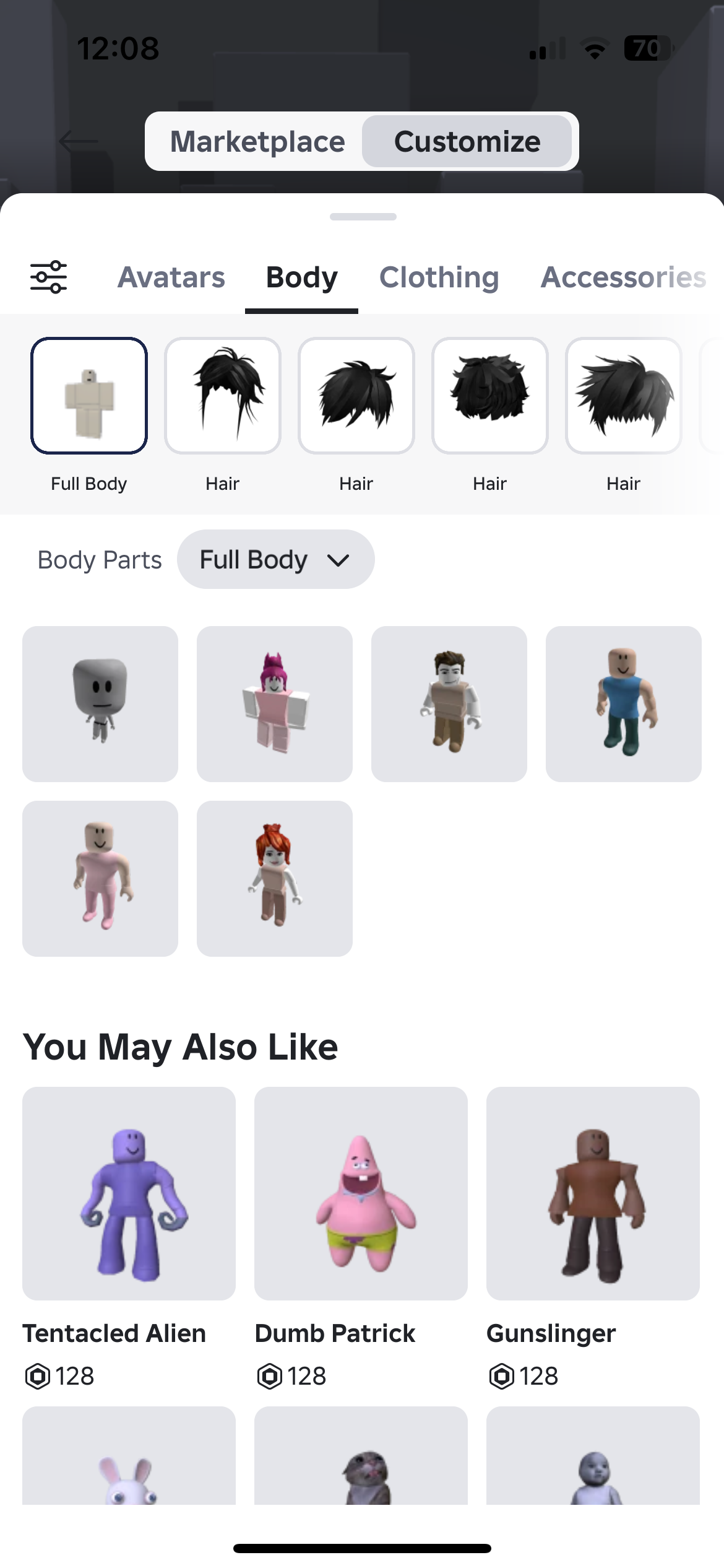 продажа аккаунта к игре Roblox