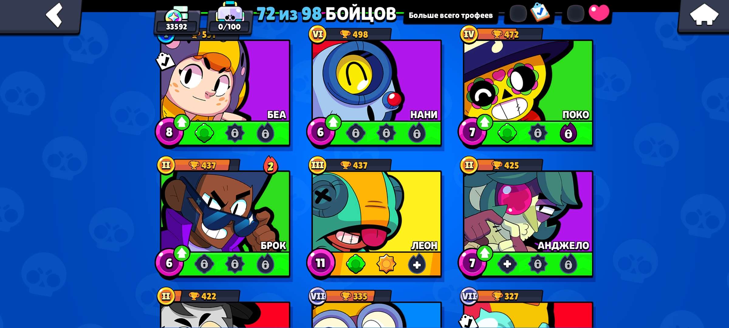 продажа аккаунта к игре Brawl Stars