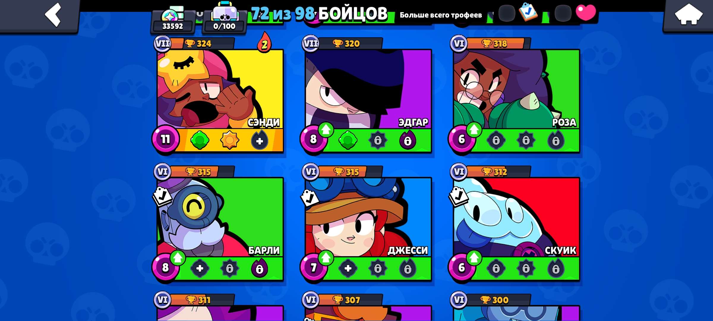 продажа аккаунта к игре Brawl Stars