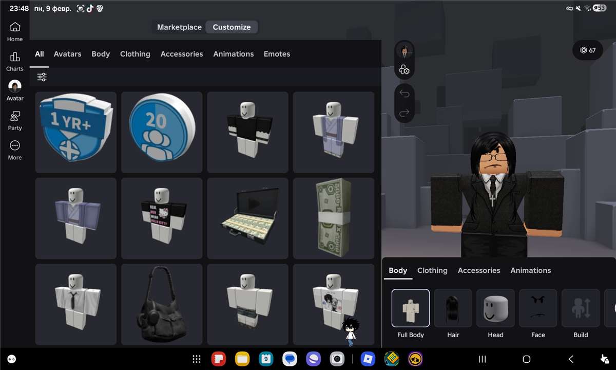 продажа аккаунта к игре Roblox