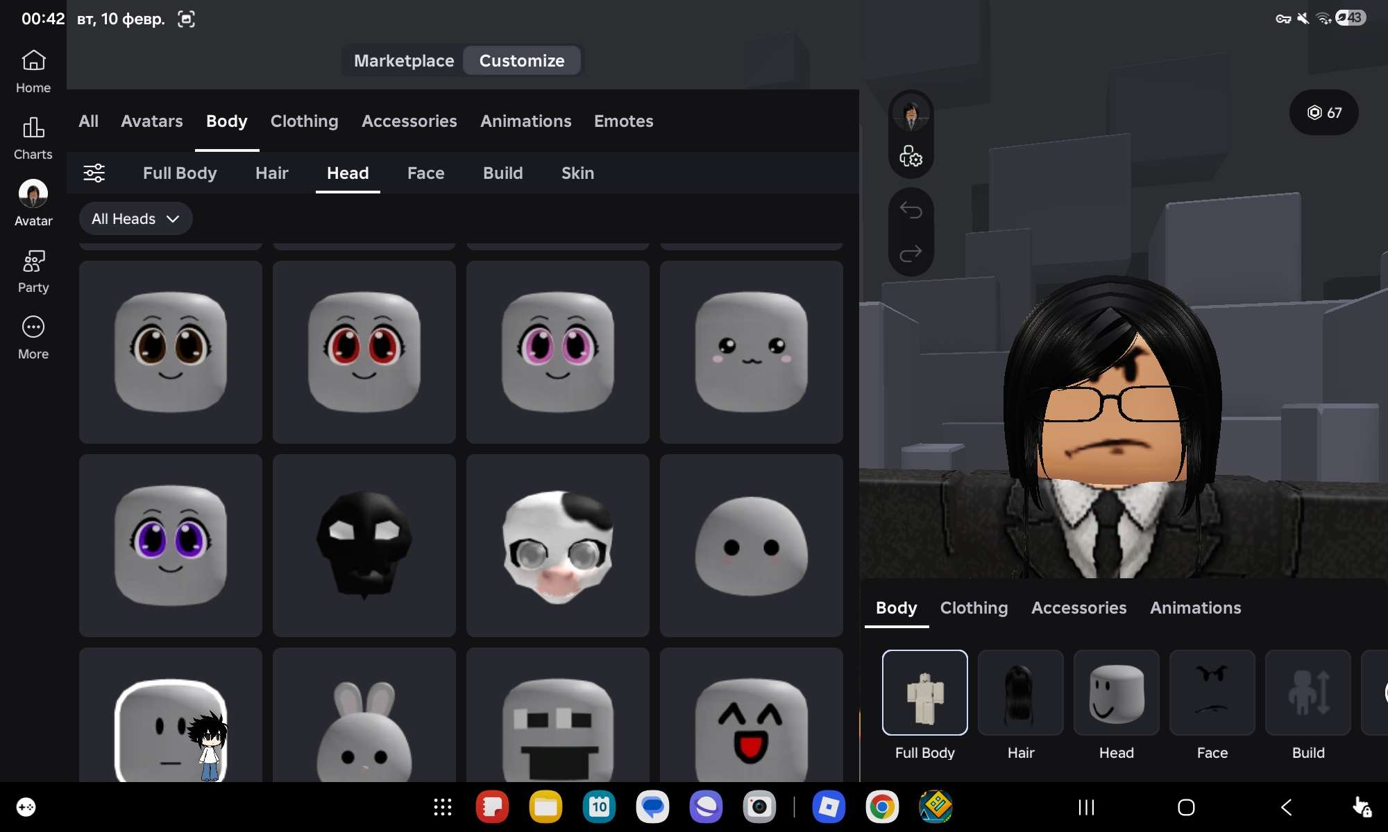 продажа аккаунта к игре Roblox