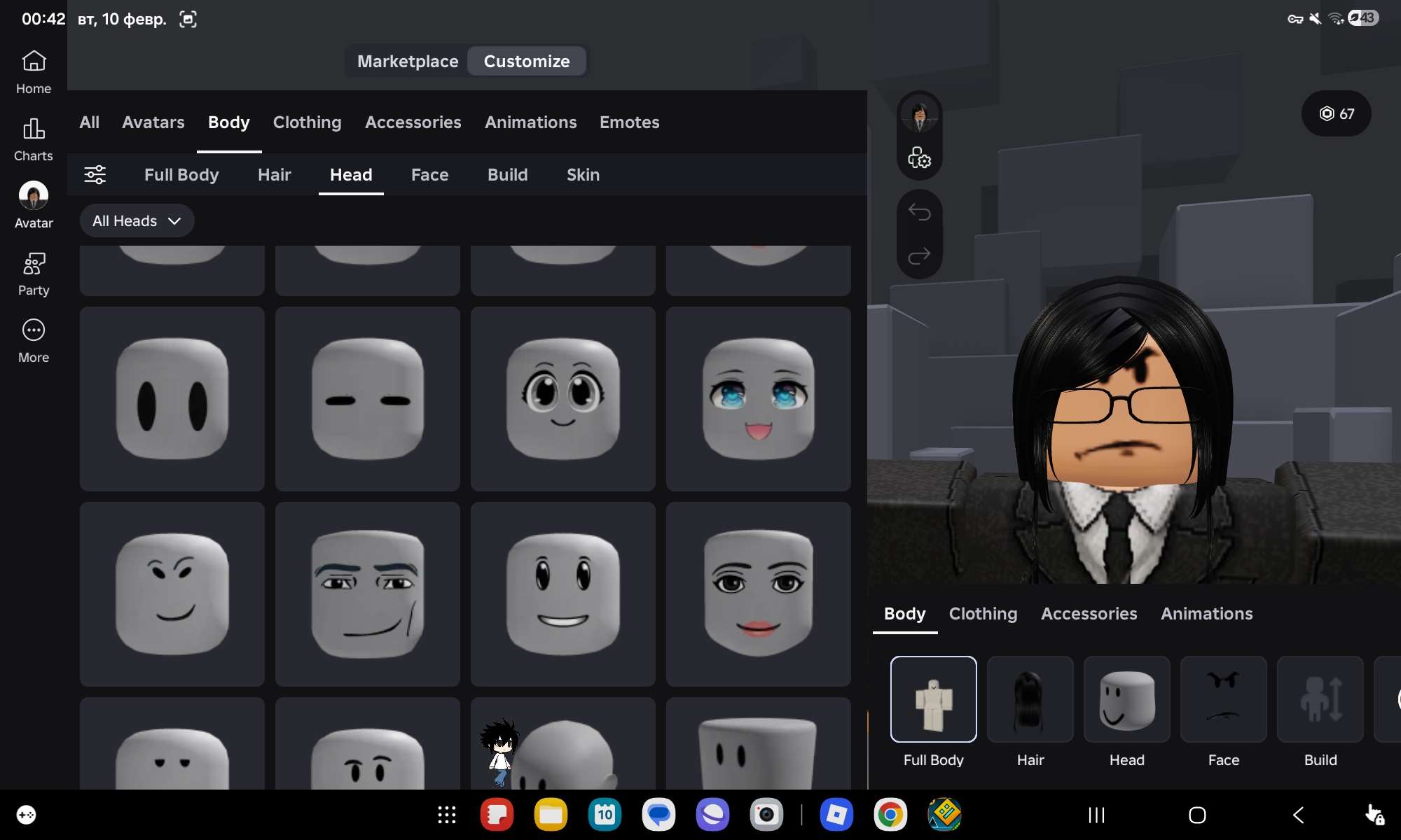 продажа аккаунта к игре Roblox