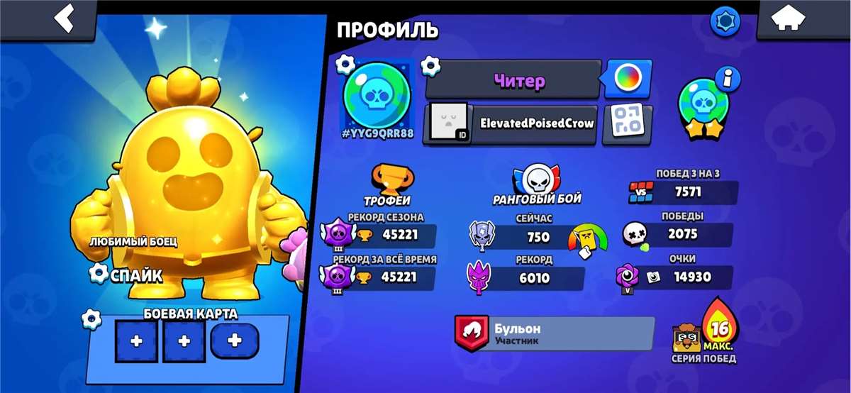продажа аккаунта к игре Brawl Stars