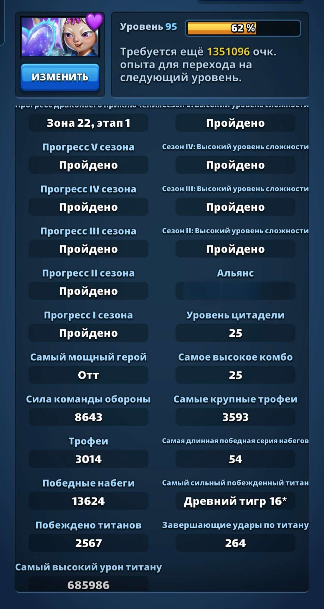 продажа аккаунта к игре Empires & Puzzles