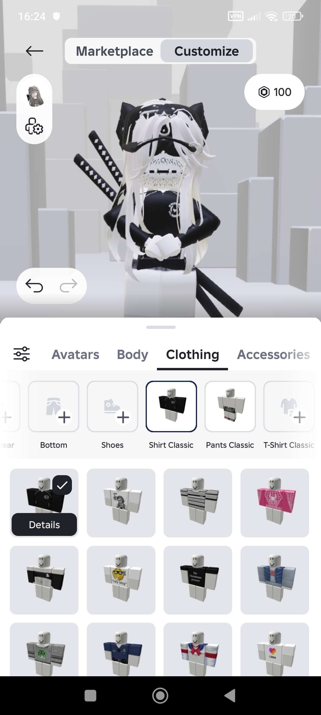 продажа аккаунта к игре Roblox