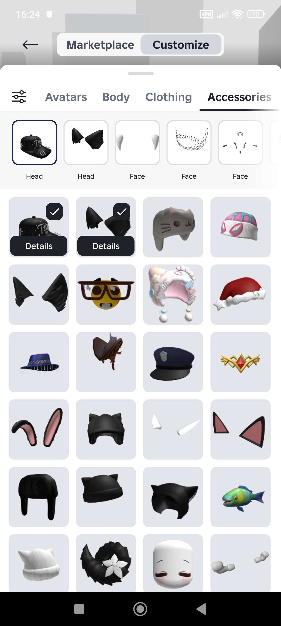 продажа аккаунта к игре Roblox