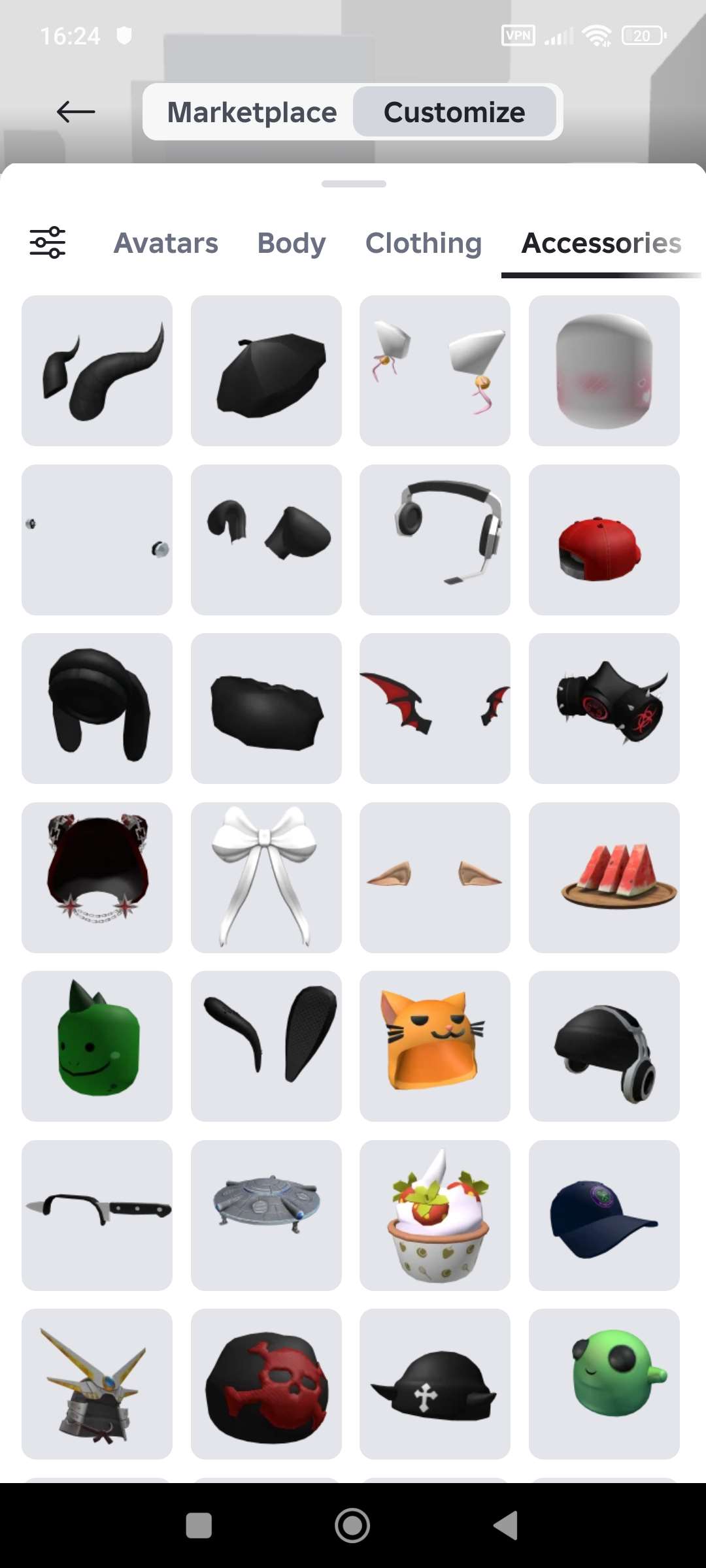 продажа аккаунта к игре Roblox