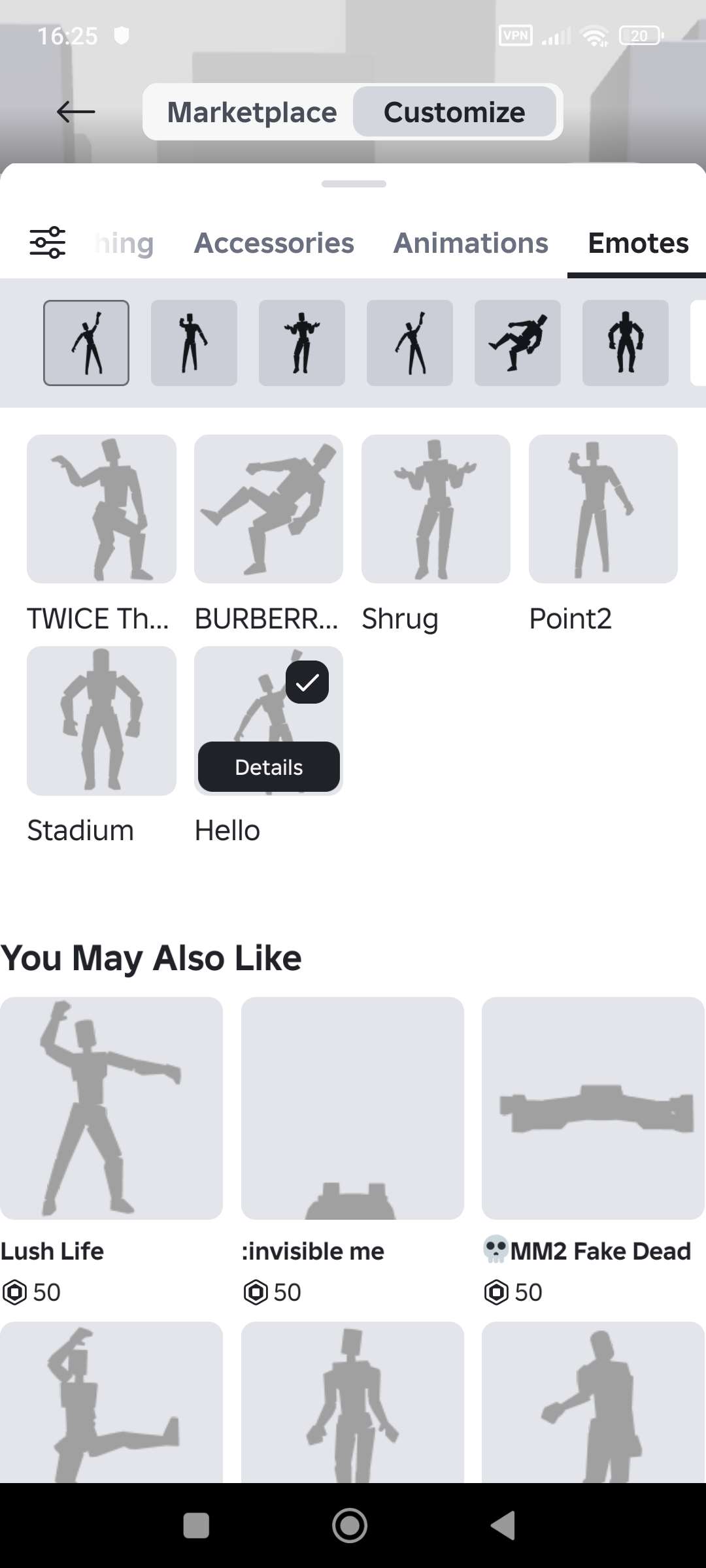 продажа аккаунта к игре Roblox