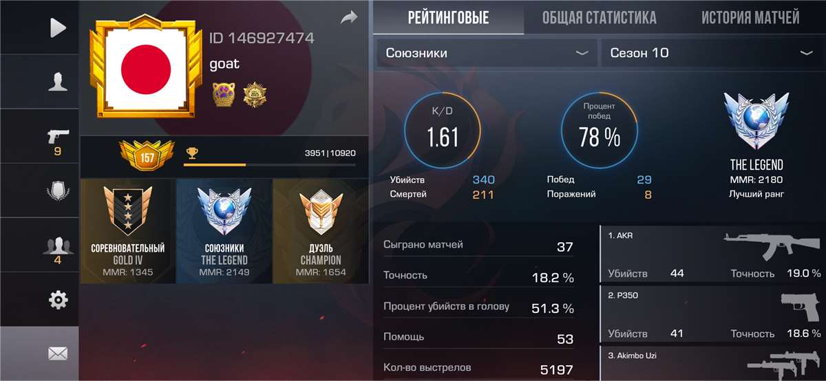 продажа аккаунта к игре Standoff 2