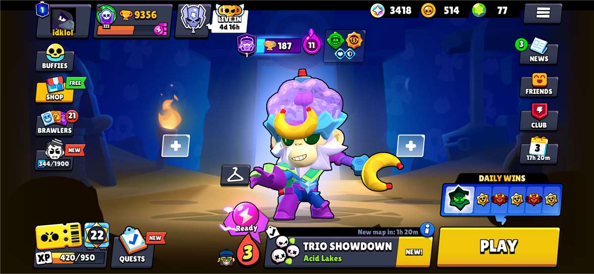 продажа аккаунта к игре Brawl Stars