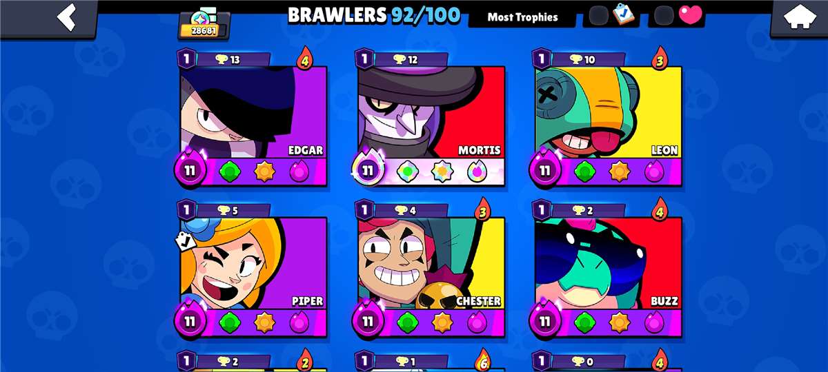 продажа аккаунта к игре Brawl Stars