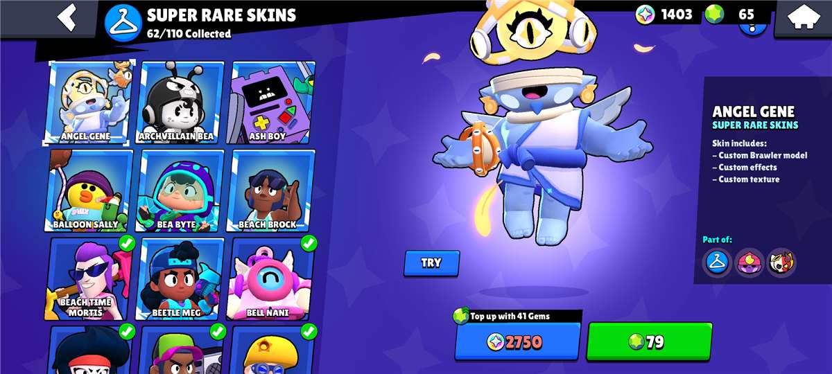 продажа аккаунта к игре Brawl Stars