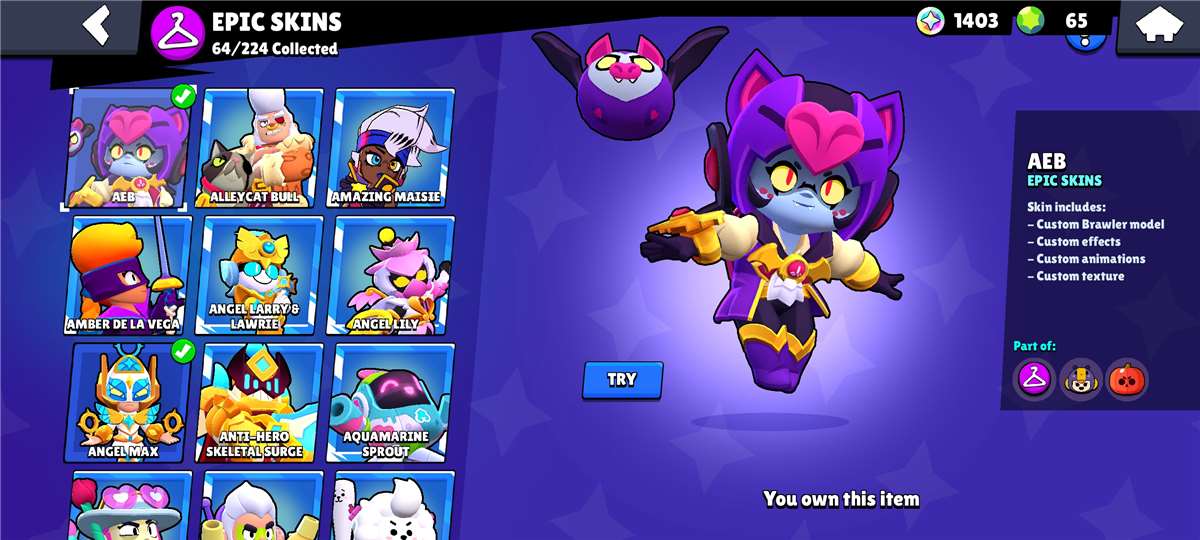 продажа аккаунта к игре Brawl Stars