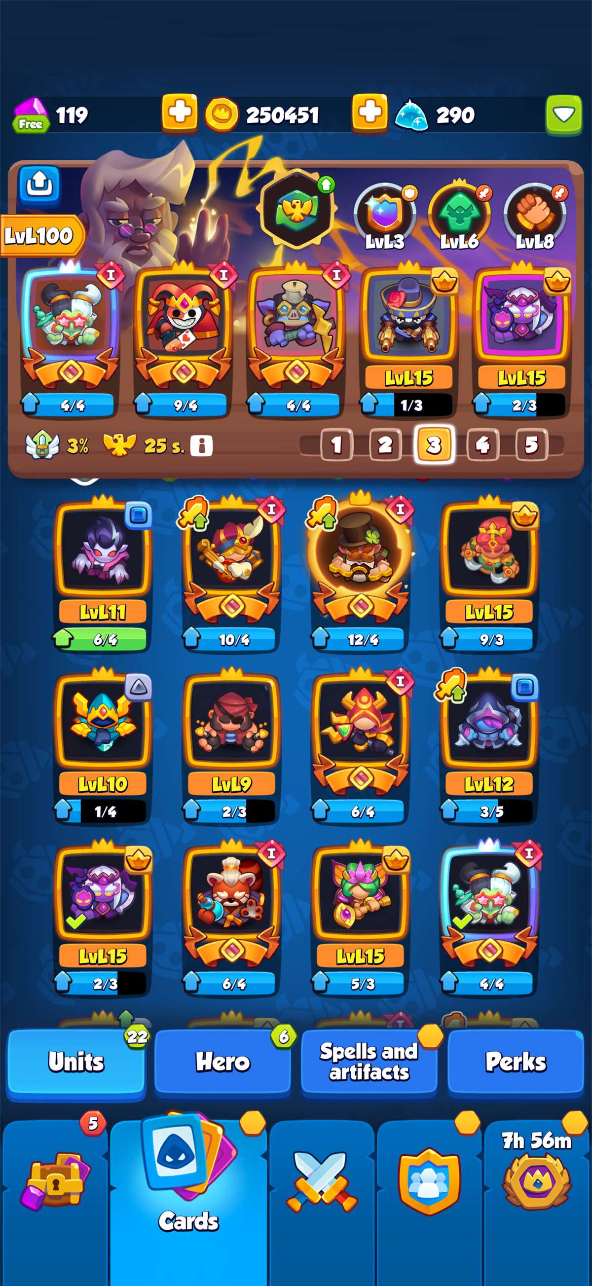 продажа аккаунта к игре Rush Royale