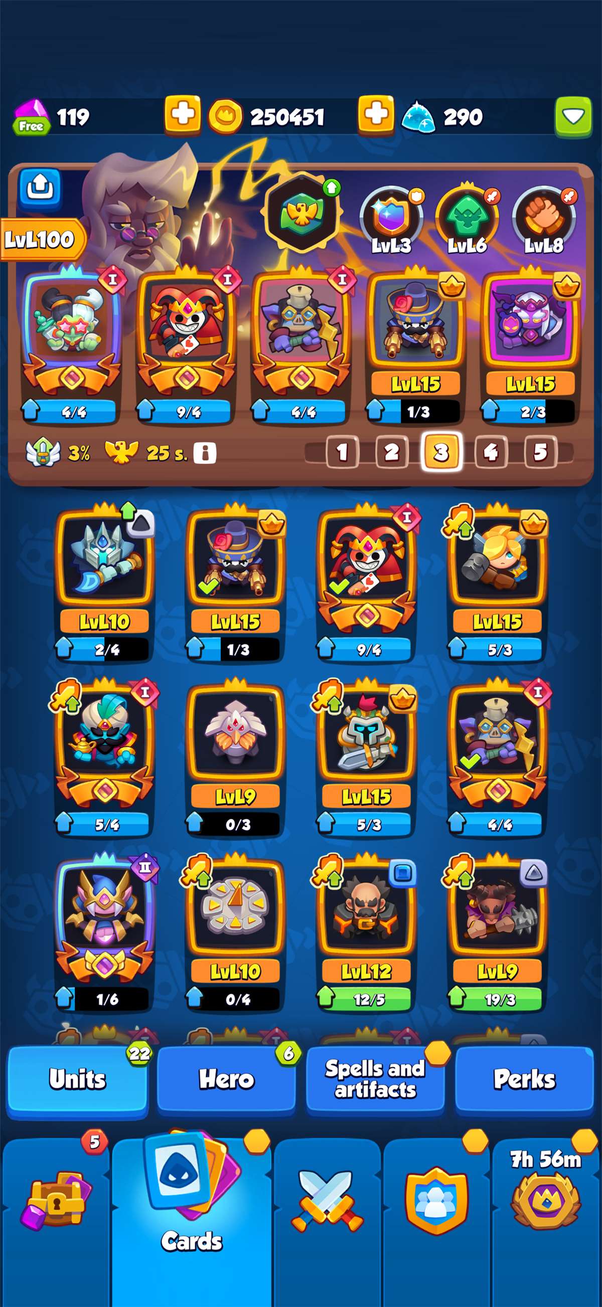 продажа аккаунта к игре Rush Royale