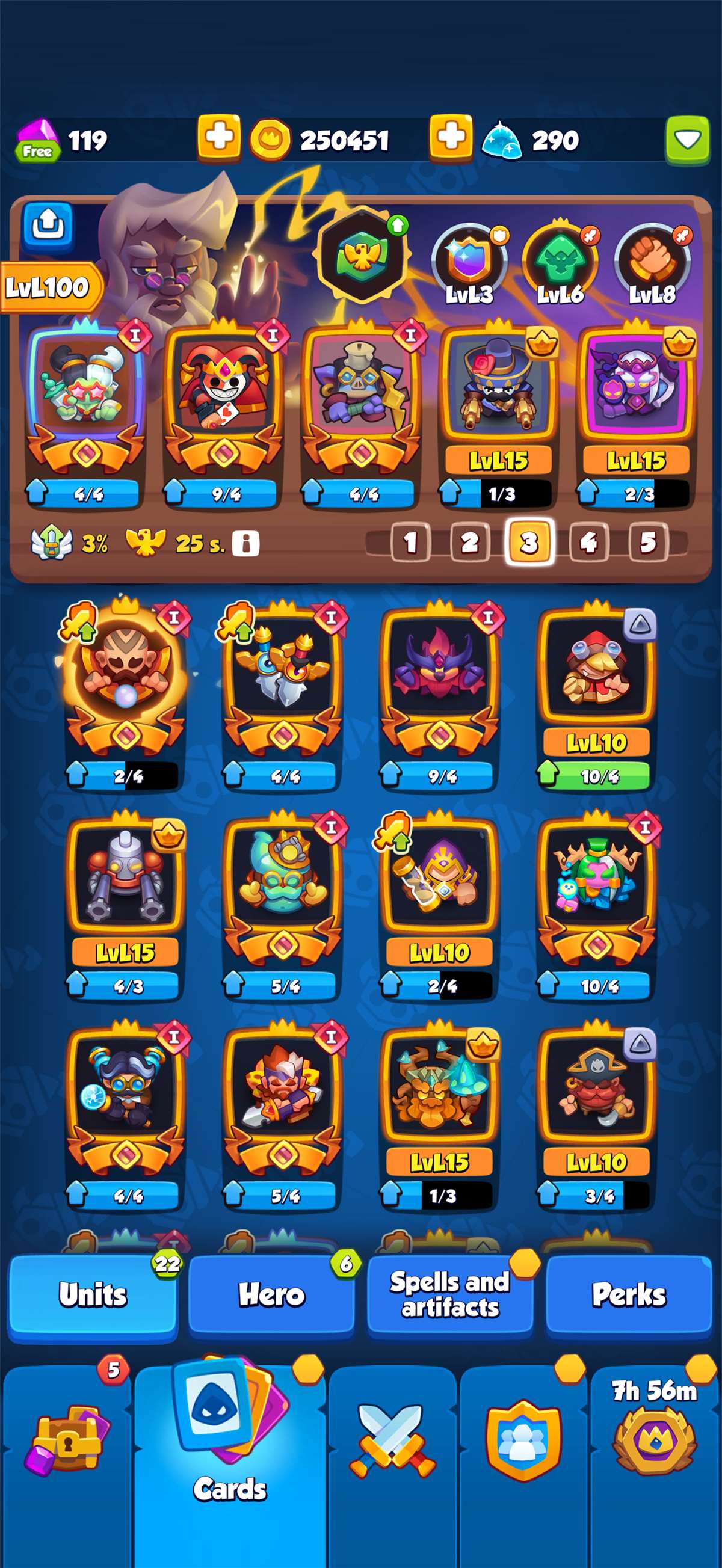 продажа аккаунта к игре Rush Royale